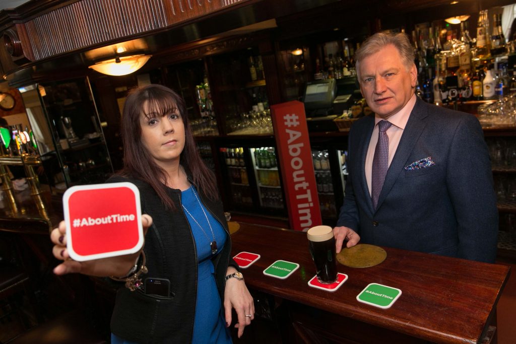 NEWS 6th Feb 2017 no fee for repro
Publicans call time on Good Friday ban – again!
New campaign launched with aim of amending law in time for Good Friday 2017
“It’s as if ministers are living in Never-never land” 
Publicans all over the country are calling on the Government to amend the licensing laws to permit all licensed premises to trade normally on Good Friday. The two main representative groups, the Licensed Vintners Association (Dublin publicans) and the Vintners Federation of Ireland (Outside Dublin) described the current law which prohibits the sale of alcohol on Good Friday as archaic and discriminatory.
Pictured are Deirdre Devitt, President, LVA and Pat Crotty, President, VFI.
Picture by Shane O'Neill Photography.
