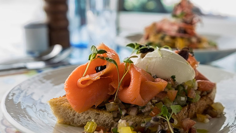 Smoked Salmon Bruschetta from The Blue Bar in Skerries - #DubPubDishes