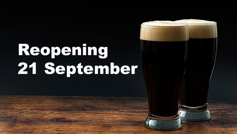 Pubs reopening 21 September