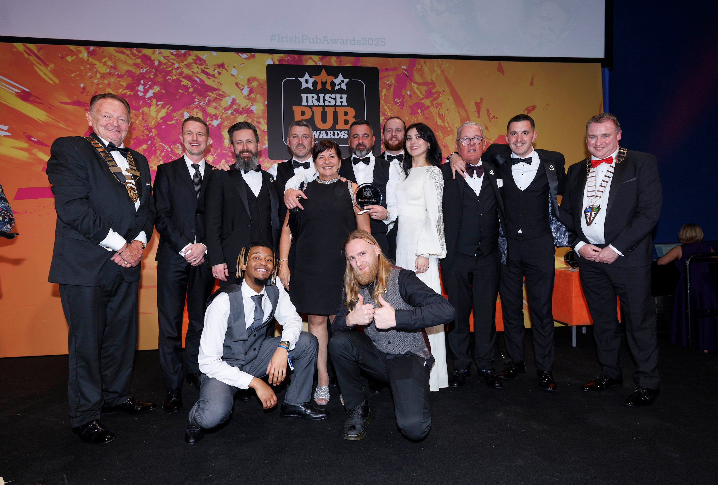 4 Dame Lane picks up the award for 'Best Music Pub' sponsored by IMRO at Irish Pub Awards